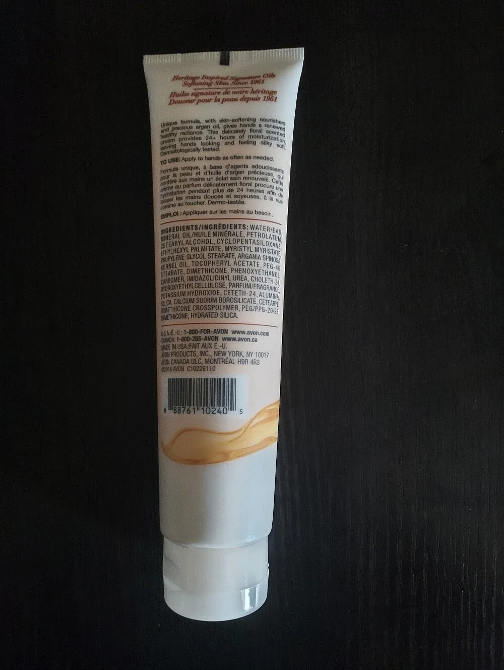 Avon Skin So Soft Radiant Moisture Hand Cream - White & Gold